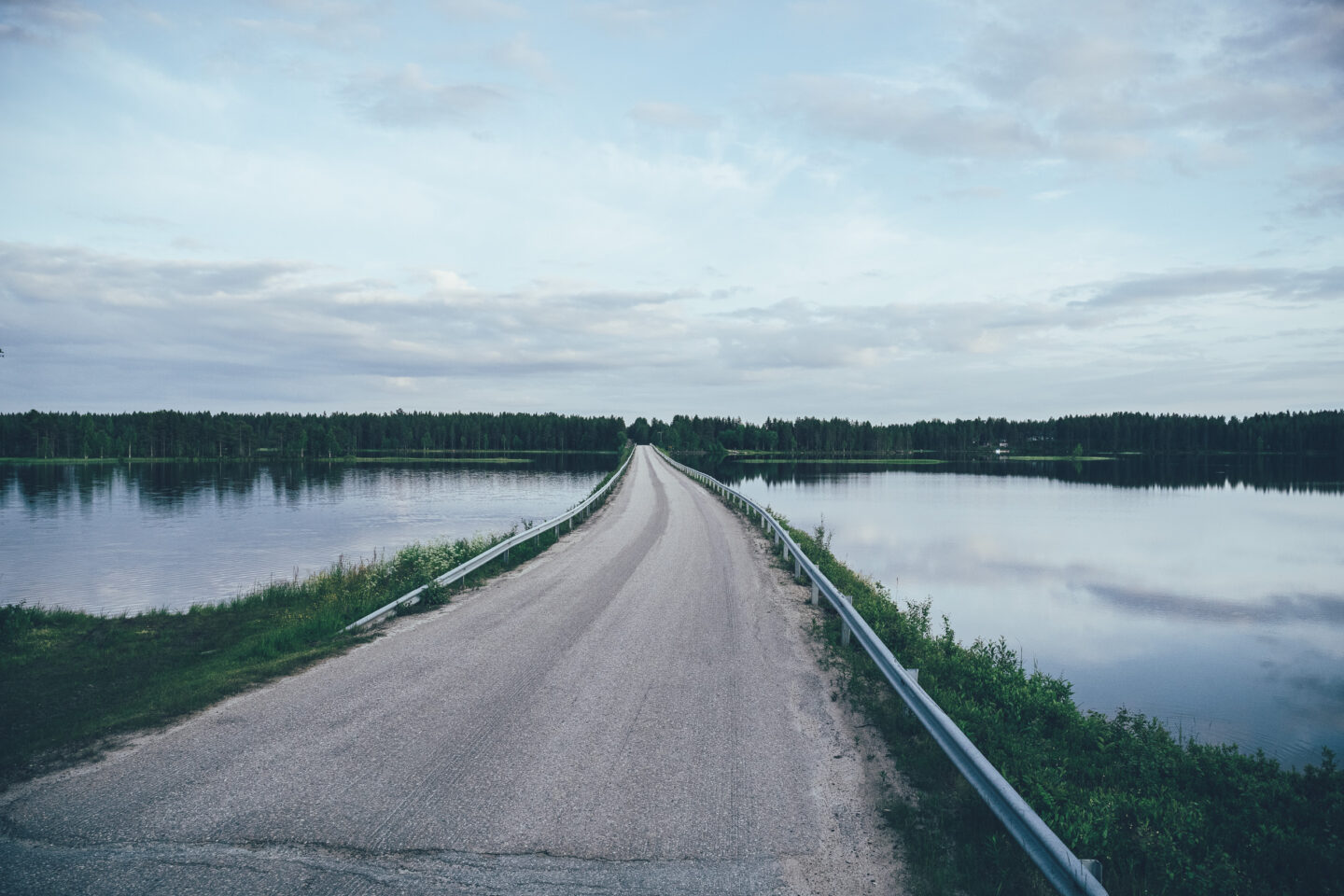 Bridge through the lake